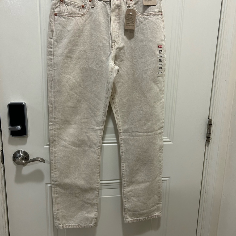 Levi's Beige 501 Original Jeans